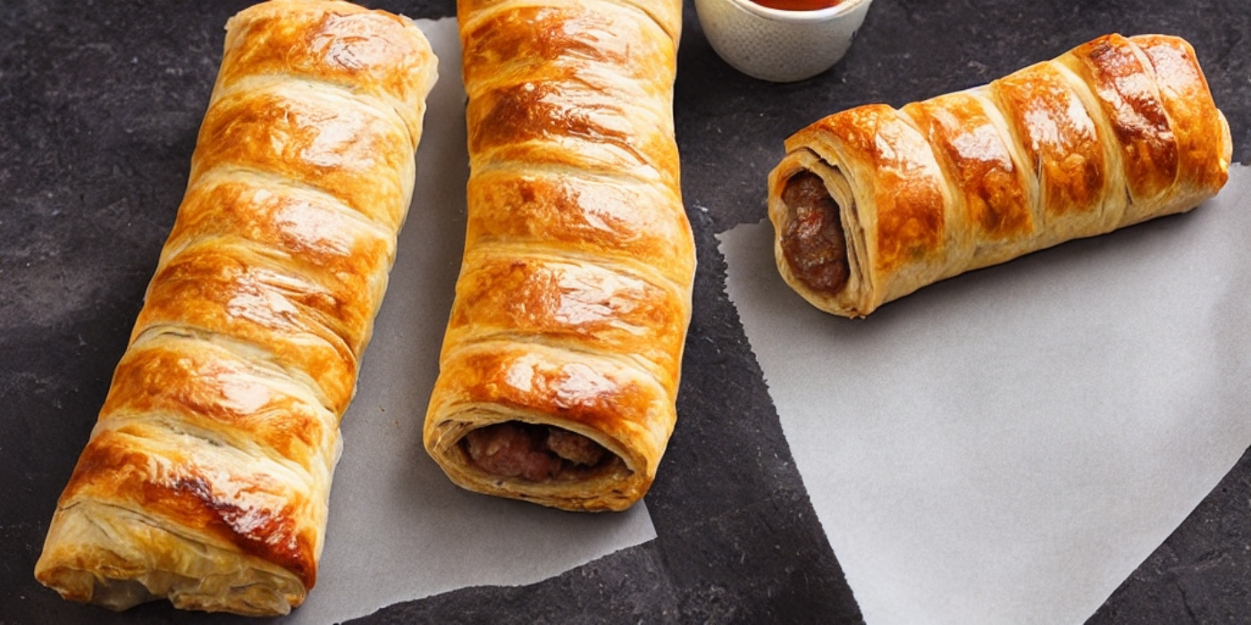 Perfect crispy shortcrust pastry sausage roll recipe